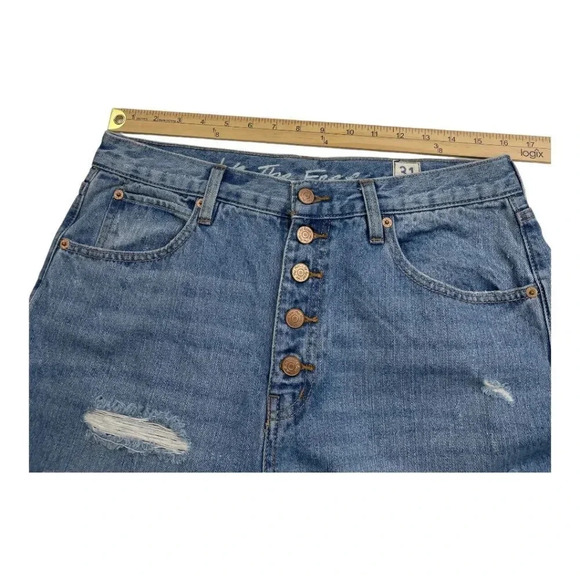 We the Free Blossom Rigid Skinny Jeans High Rise Button Fly Size 31 - Picture 8 of 11